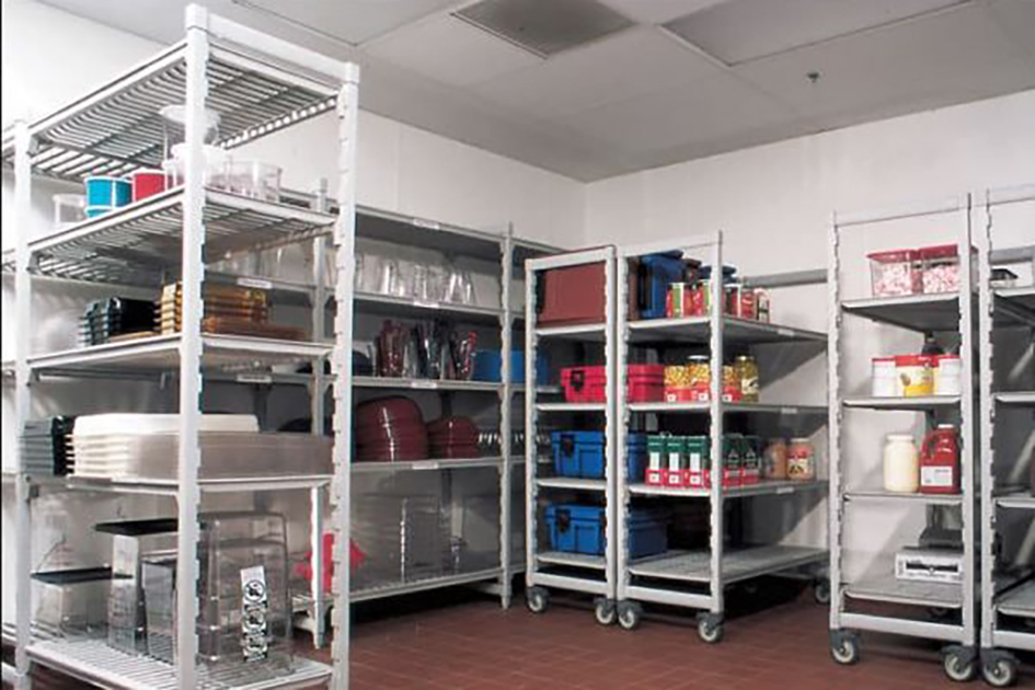 industrial kitchen shelves