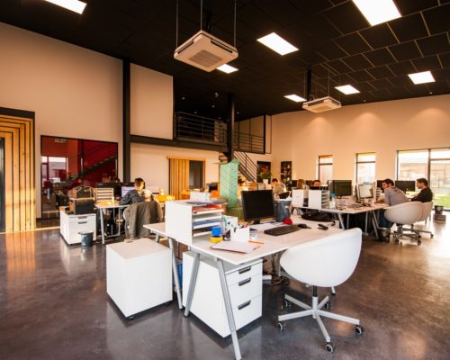 mezzanine floor in an office