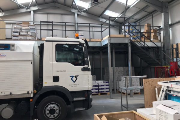 Doity Engineering installing a mezzanine floor at Stanley Services