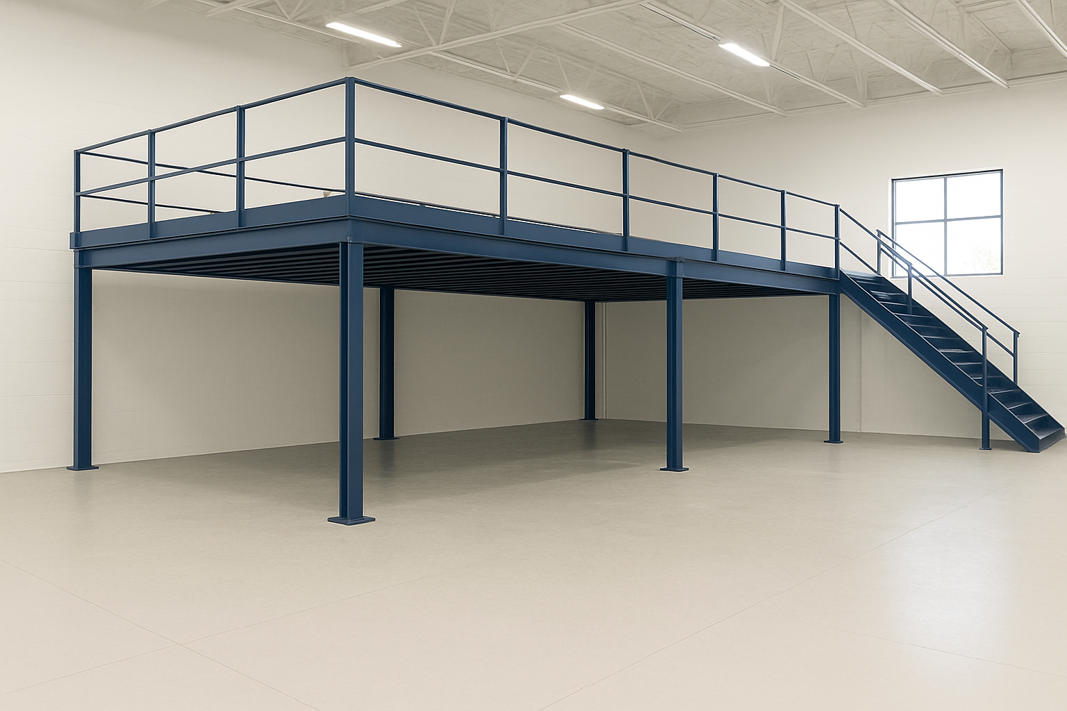 mezzanine floor for a leased building